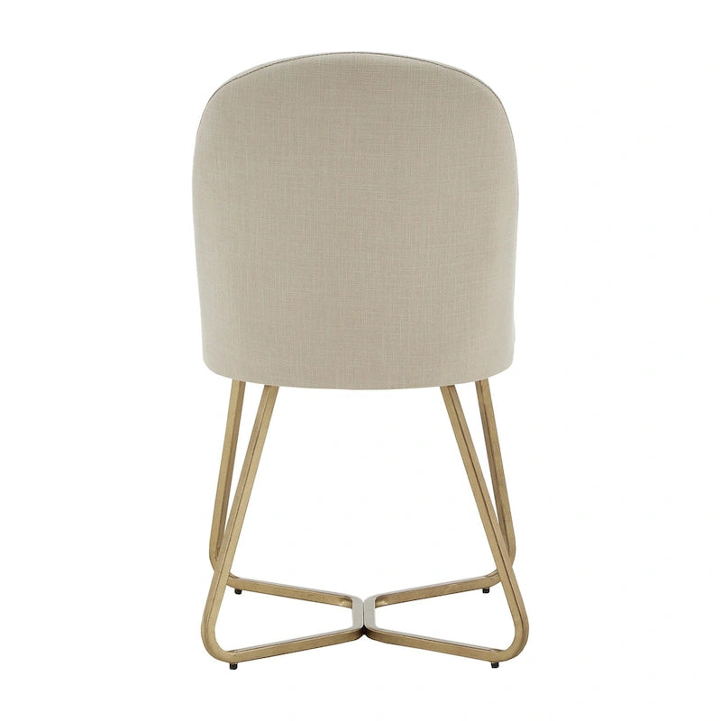 Chaise de salle à manger Cheyenne en métal doré (lot de 2) par iNSPIRE Q Modern