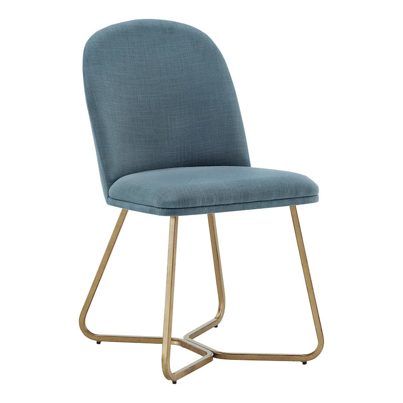 Chaise de salle à manger Cheyenne en métal doré (lot de 2) par iNSPIRE Q Modern