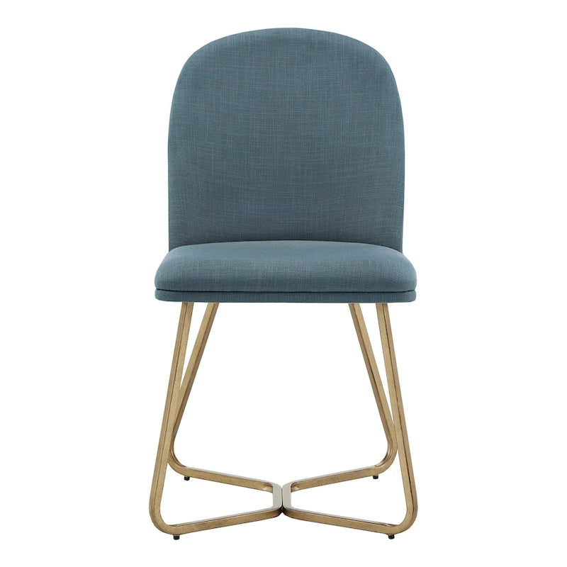 Chaise de salle à manger Cheyenne en métal doré (lot de 2) par iNSPIRE Q Modern