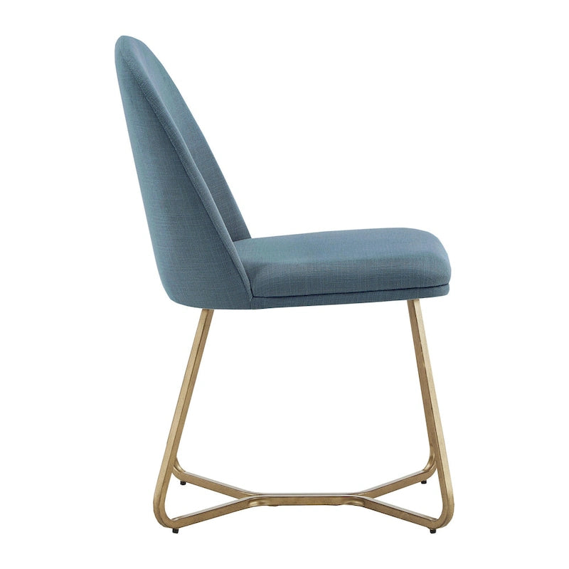 Chaise de salle à manger Cheyenne en métal doré (lot de 2) par iNSPIRE Q Modern