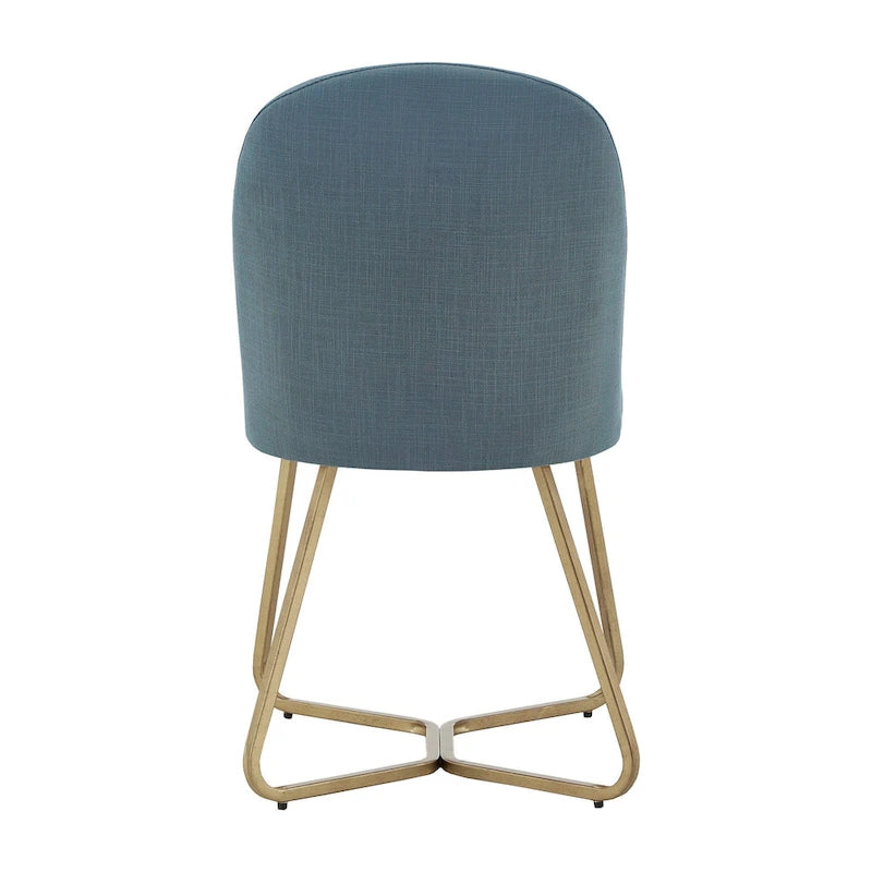 Chaise de salle à manger Cheyenne en métal doré (lot de 2) par iNSPIRE Q Modern