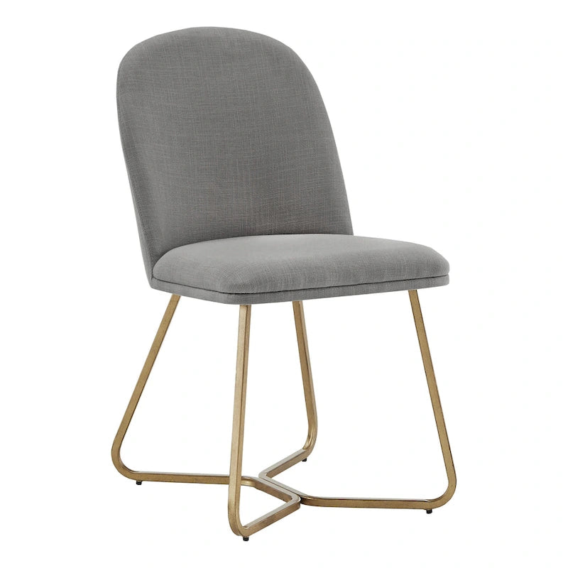 Chaise de salle à manger Cheyenne en métal doré (lot de 2) par iNSPIRE Q Modern