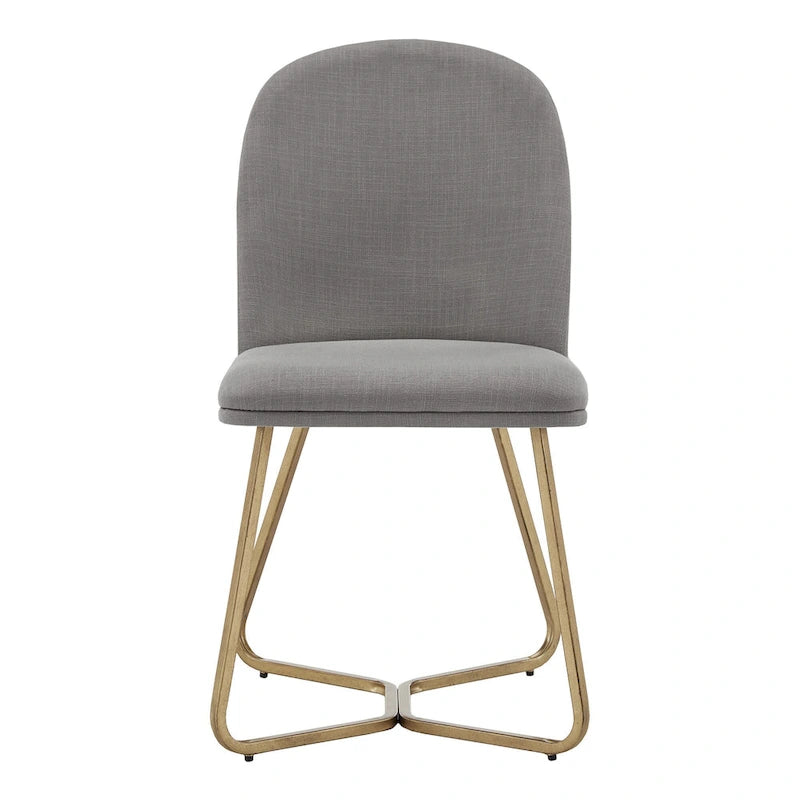 Chaise de salle à manger Cheyenne en métal doré (lot de 2) par iNSPIRE Q Modern