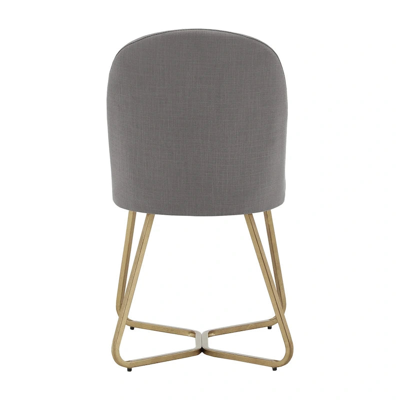 Chaise de salle à manger Cheyenne en métal doré (lot de 2) par iNSPIRE Q Modern