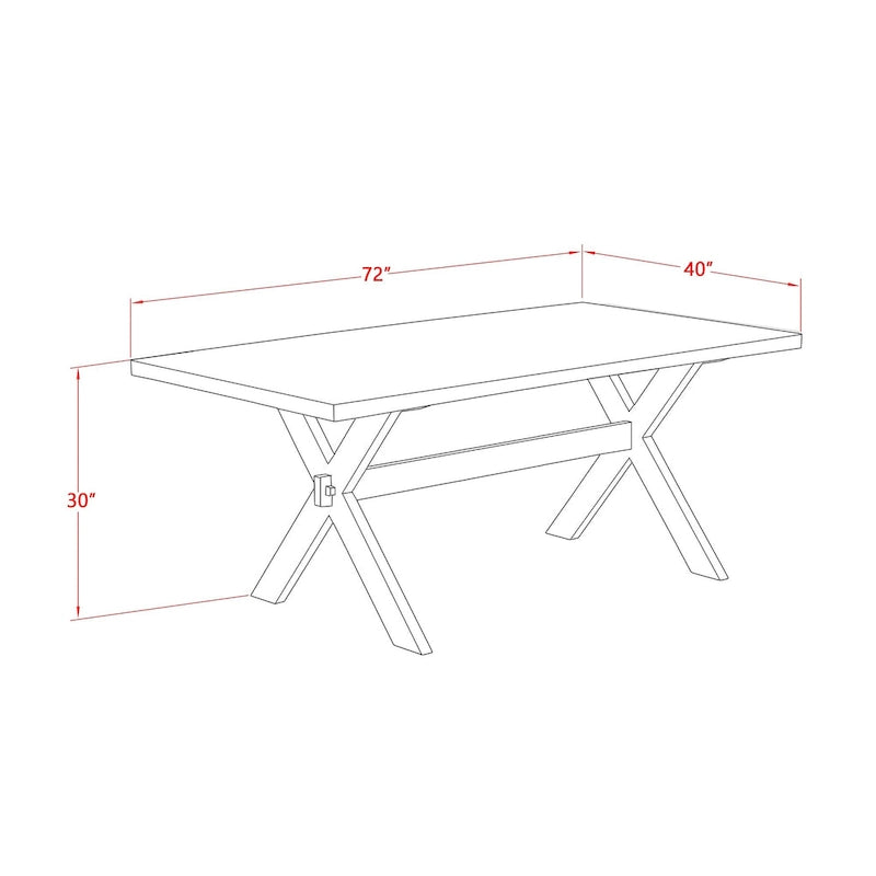 East West Furniture Ensemble de salle à manger - une table de salle à manger et des chaises rembourrées en tissu de lin de couleur noire, noir (option de pièces)