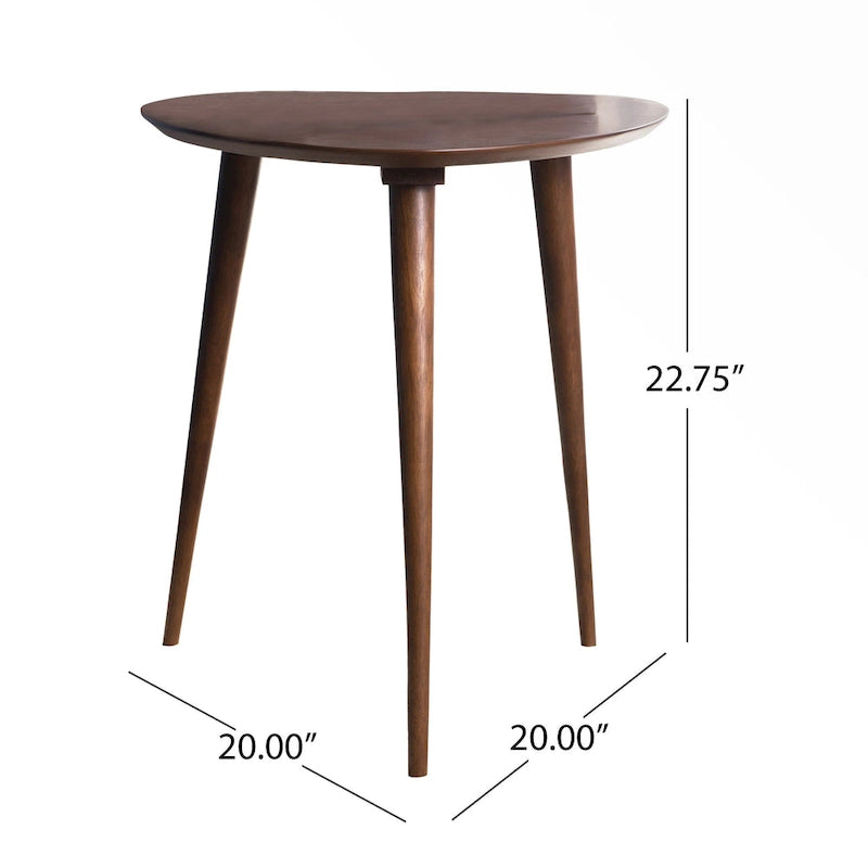 Table d'appoint en bois Naja Mid-Century de Christopher Knight Home - 20 L x 20 l x 22,75 H