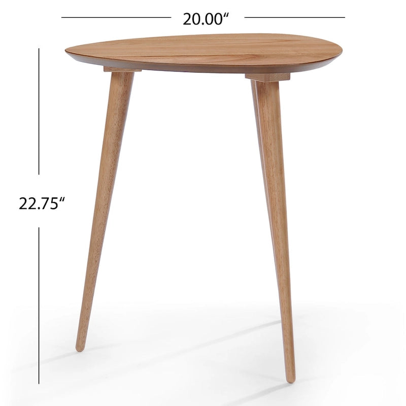 Table d'appoint en bois Naja Mid-Century de Christopher Knight Home - 20 L x 20 l x 22,75 H