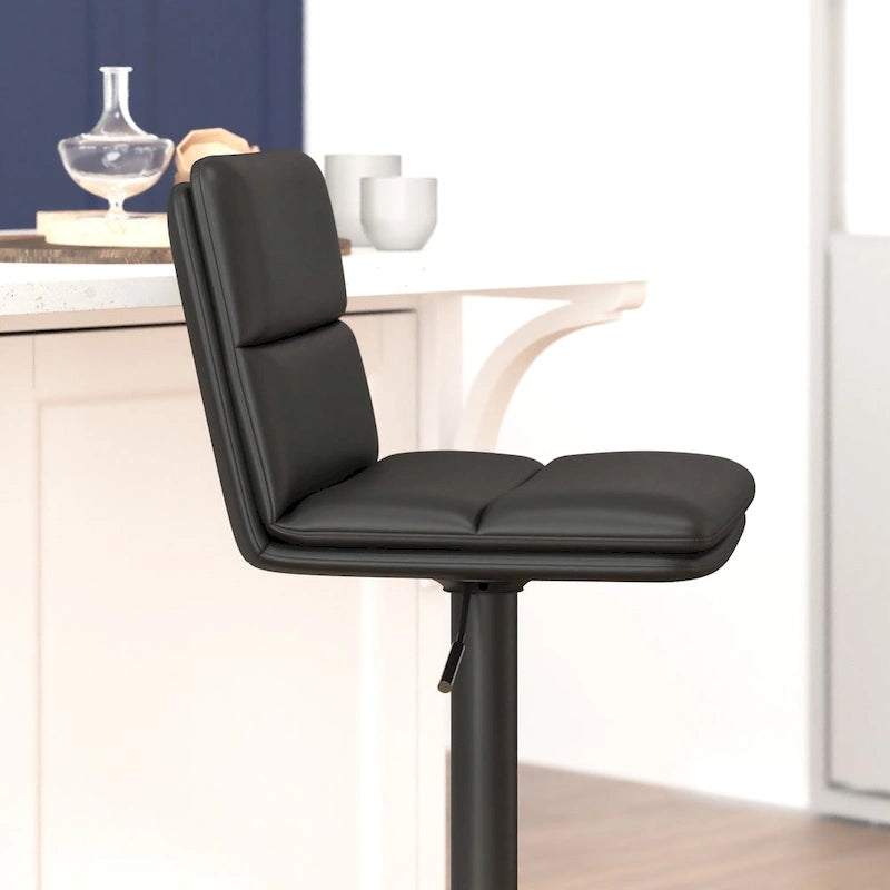 Ensemble de 2 tabourets de bar commerciaux sans accoudoirs, hauteur réglable