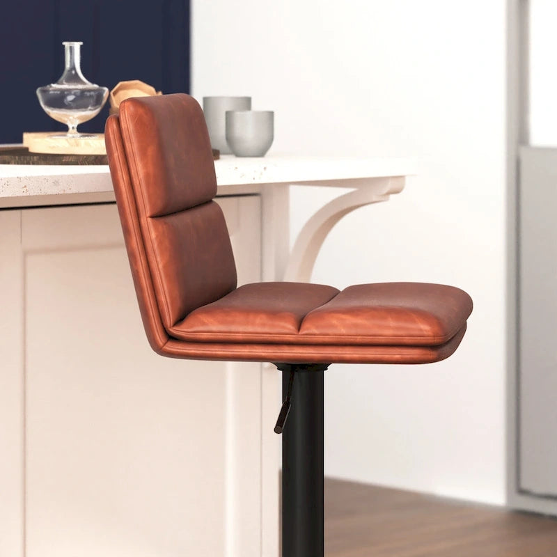 Ensemble de 2 tabourets de bar commerciaux sans accoudoirs, hauteur réglable