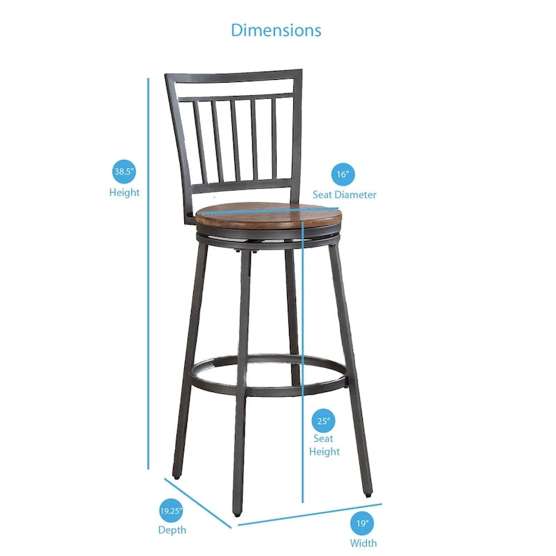 Tabouret de comptoir Copper Grove Selwood de 25 pouces