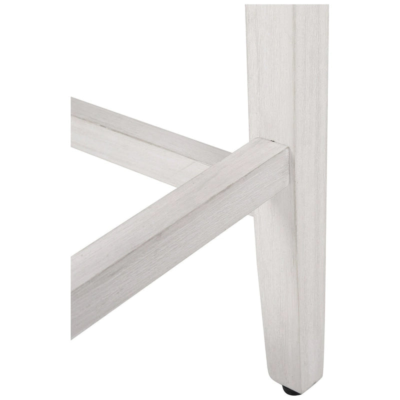 Tabouret de comptoir Jameson en polyester rembourré blanc antique, 24 pouces