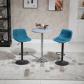 HOMCOM Tabourets de Bar Pivotants, Lot de 2 Chaises de Bar à Hauteur Réglable, Rembourrés avec Dossier pour Cuisine, Comptoir et Bar Maison