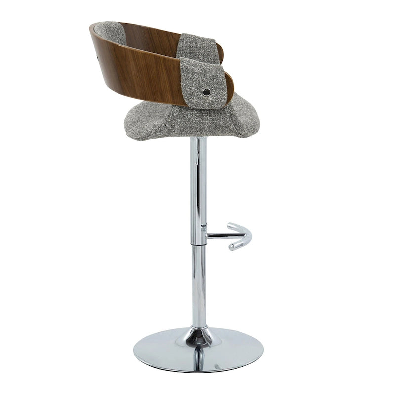 Tabouret de bar réglable Carson Carrington Gavle avec repose-pieds en T arrondi (lot de 2)