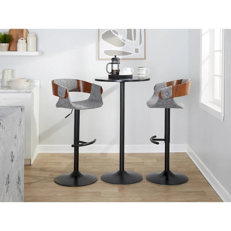 Tabouret de bar réglable Carson Carrington Gavle avec repose-pieds en T arrondi (lot de 2)