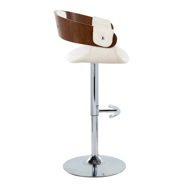 Tabouret de bar réglable Carson Carrington Gavle avec repose-pieds en T arrondi (lot de 2)