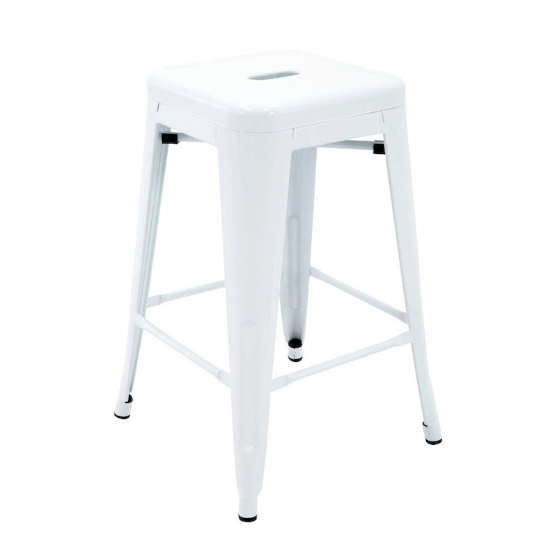 Tabouret de comptoir de terrasse en métal Athos Carbon Loft pour l'intérieur et l'extérieur (lot de 4)