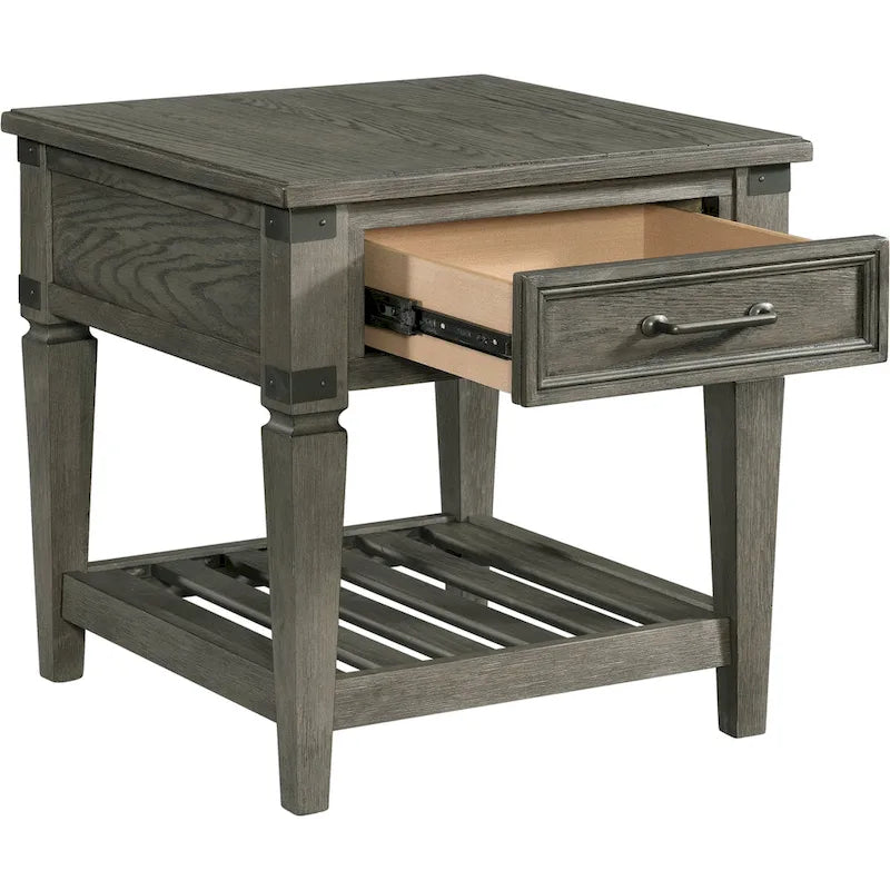 Table d'appoint Foundry en étain brossé