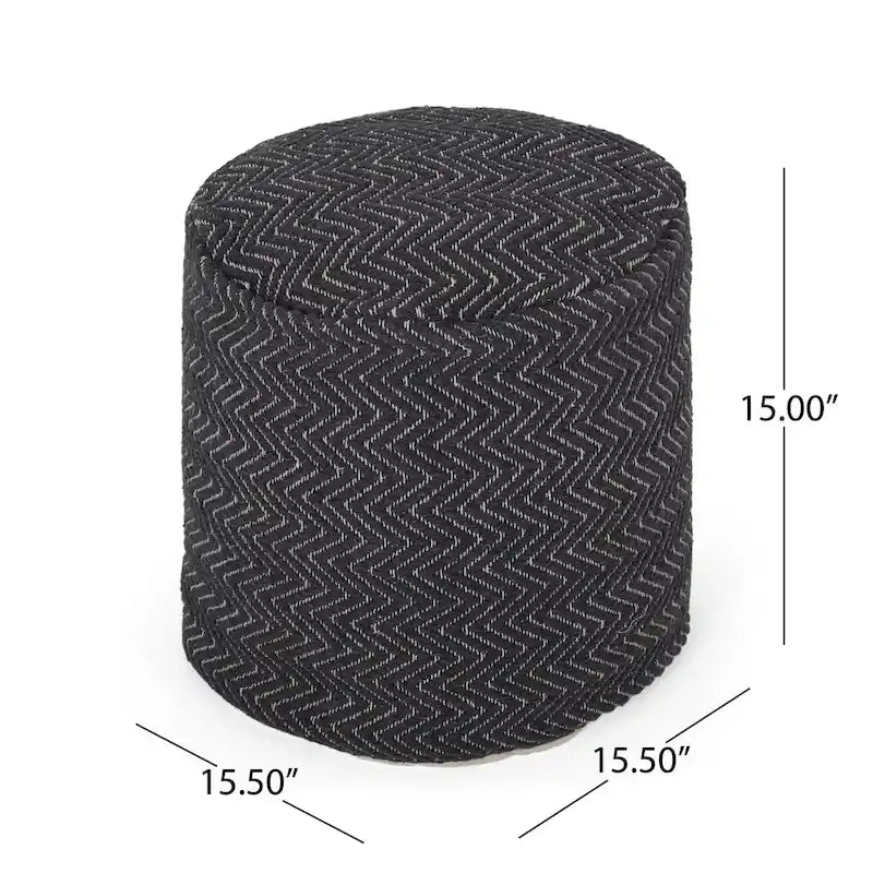 Pouf cylindrique en tissu Barthol Boho par Christopher Knight Home