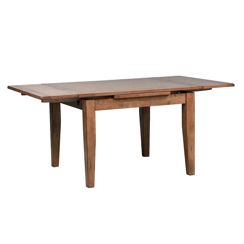 Table à rallonges escamotables chêne rustique marron clair Treasures