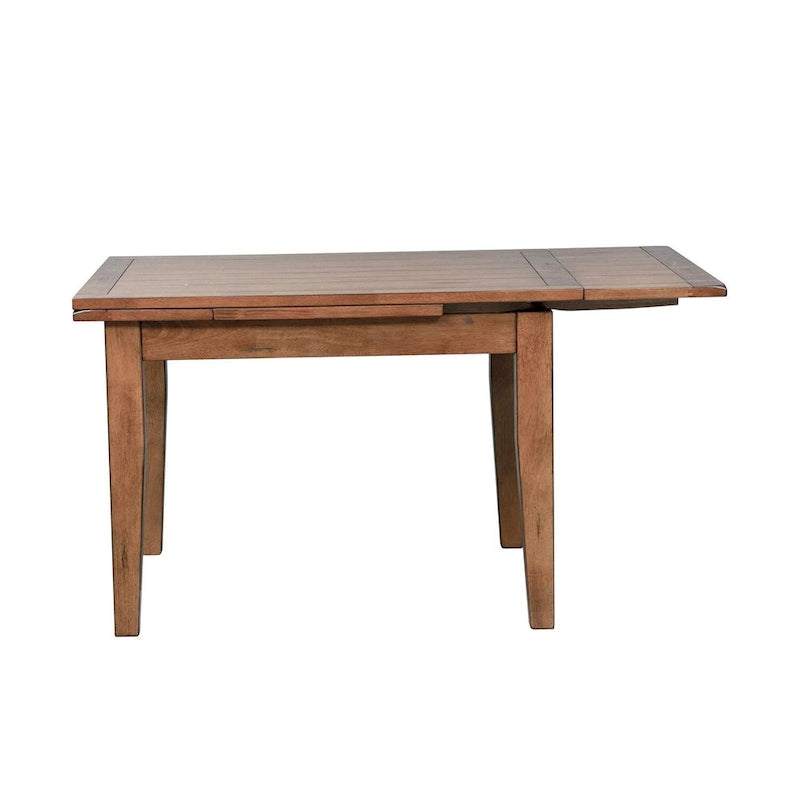 Table à rallonges escamotables chêne rustique marron clair Treasures
