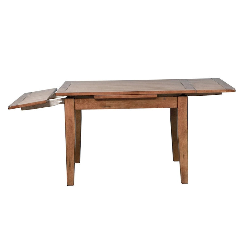 Table à rallonges escamotables chêne rustique marron clair Treasures