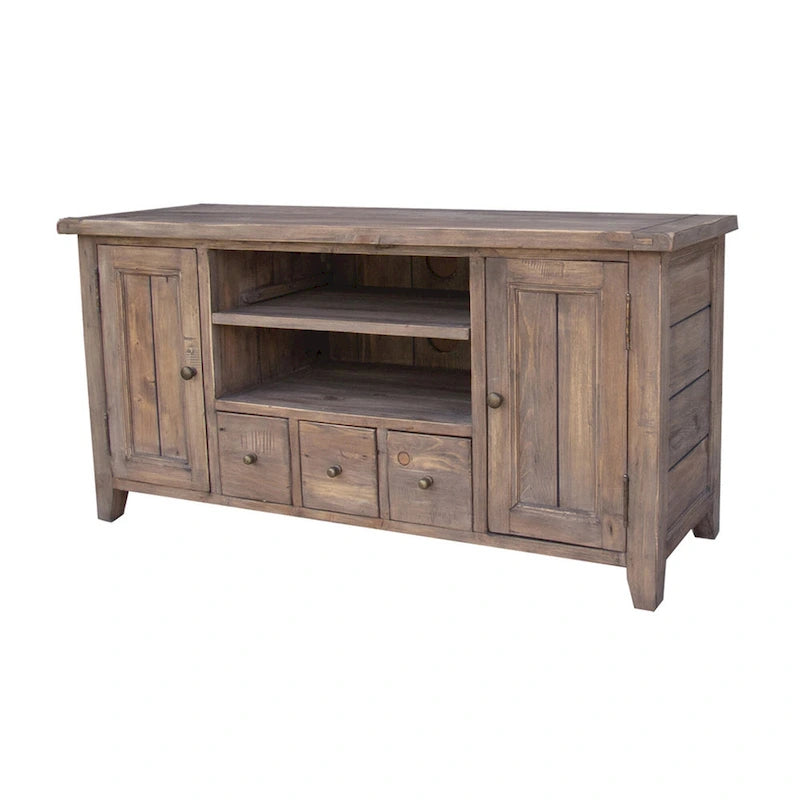 Petit meuble TV de 47 po de largeur, brun clair