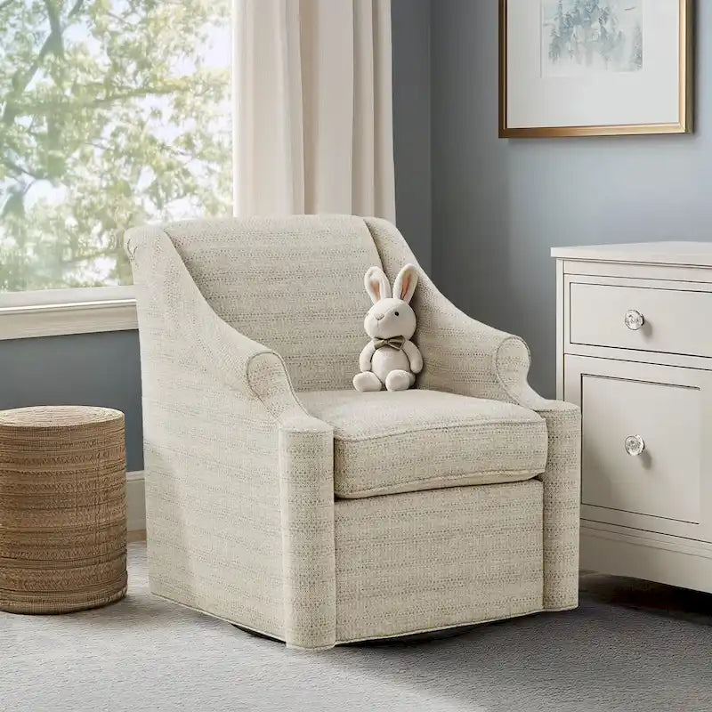 Fauteuil planeur pivotant à 360 degrés Madison Park Benton Tan
