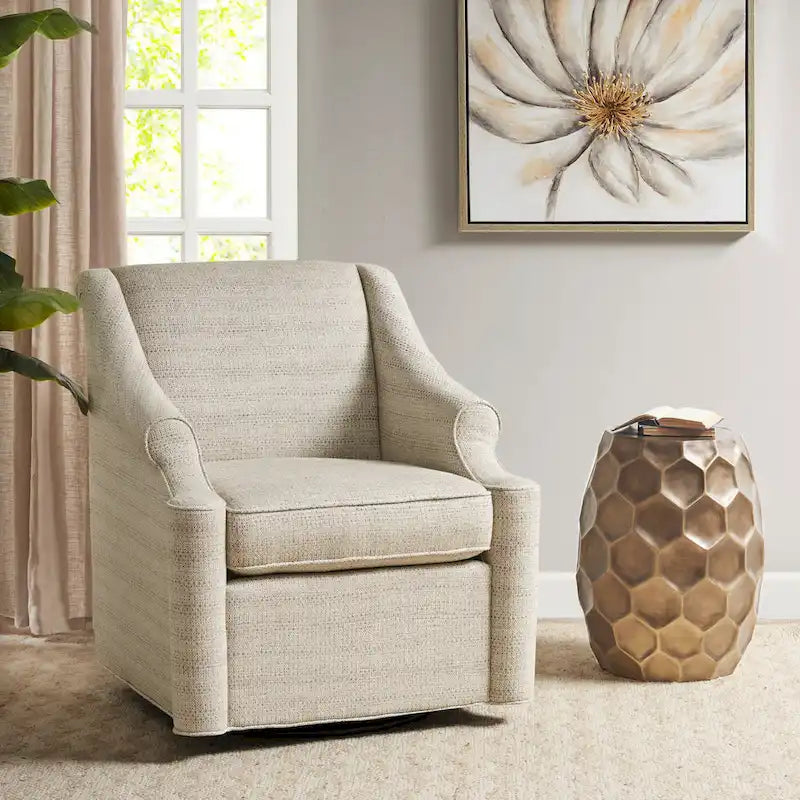 Fauteuil planeur pivotant à 360 degrés Madison Park Benton Tan