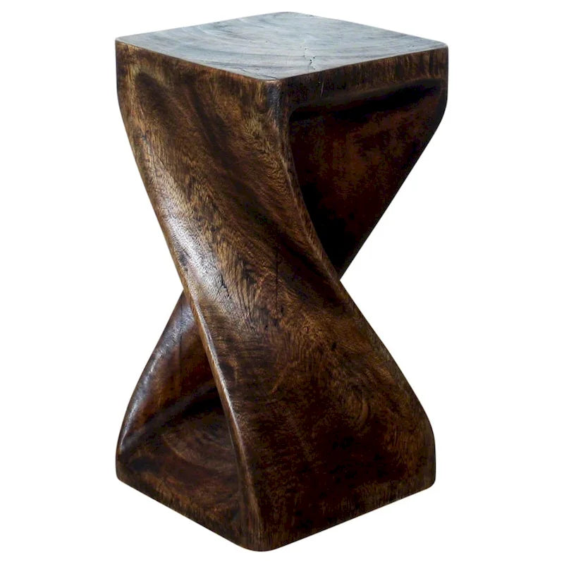 Tabouret tournant Haussmann Original en bois, 25,4 x 25,4 x 45,7 cm, huile moka - 10 x 10 x 18