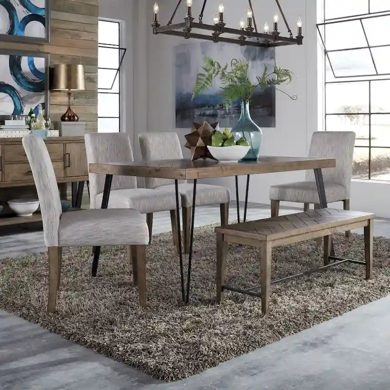 Chaises d'appoint Horizons Rustic Caramel avec Distressed Sawmark (lot de 2)