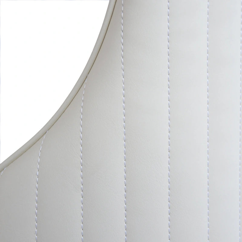 Chaises de salle à manger modernes en similicuir blanc crème (lot de 2) - S.O.