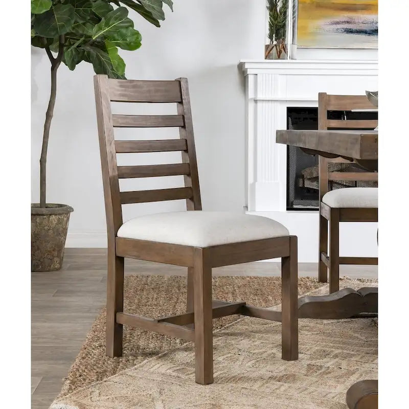 Chaises de salle à manger Quincy en bois rembourrées (ensemble de 2) par Kosas Home