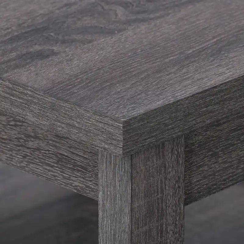 Table d'appoint Hollywood avec étagère, Gris foncé