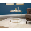 Table d'appoint ronde Int Lux or satiné