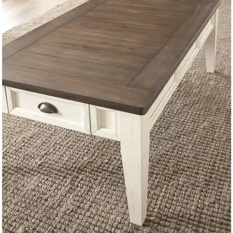 Table basse bicolore Cottonville de Steve Silver avec rangement