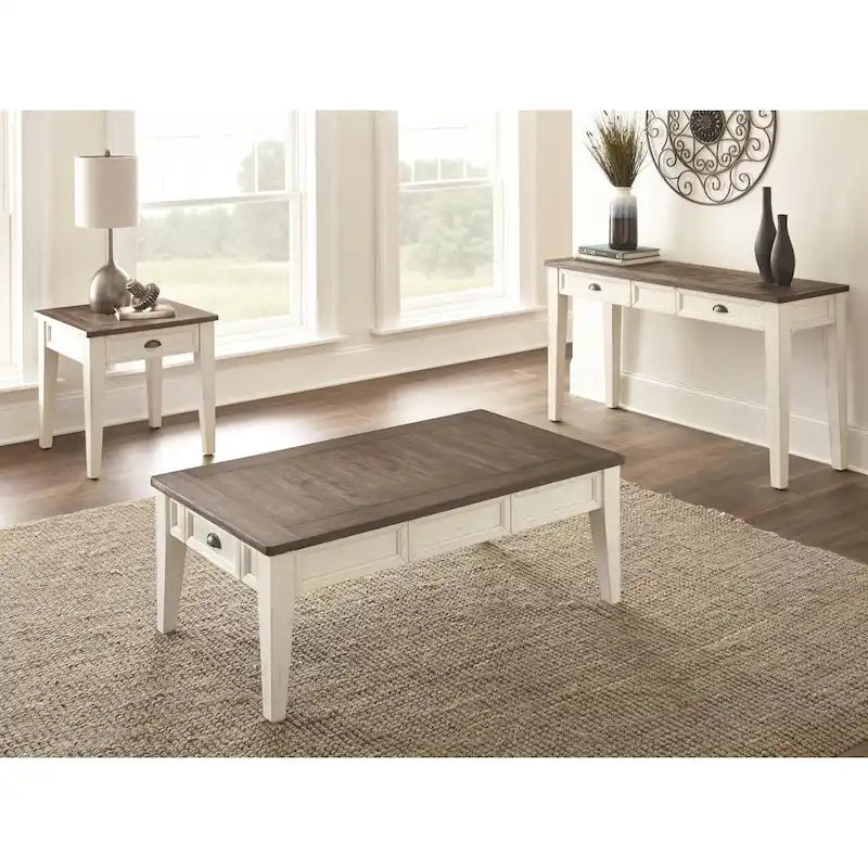 Table basse bicolore Cottonville de Steve Silver avec rangement