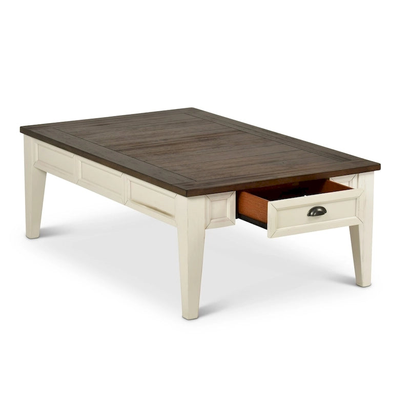 Table basse bicolore Cottonville de Steve Silver avec rangement