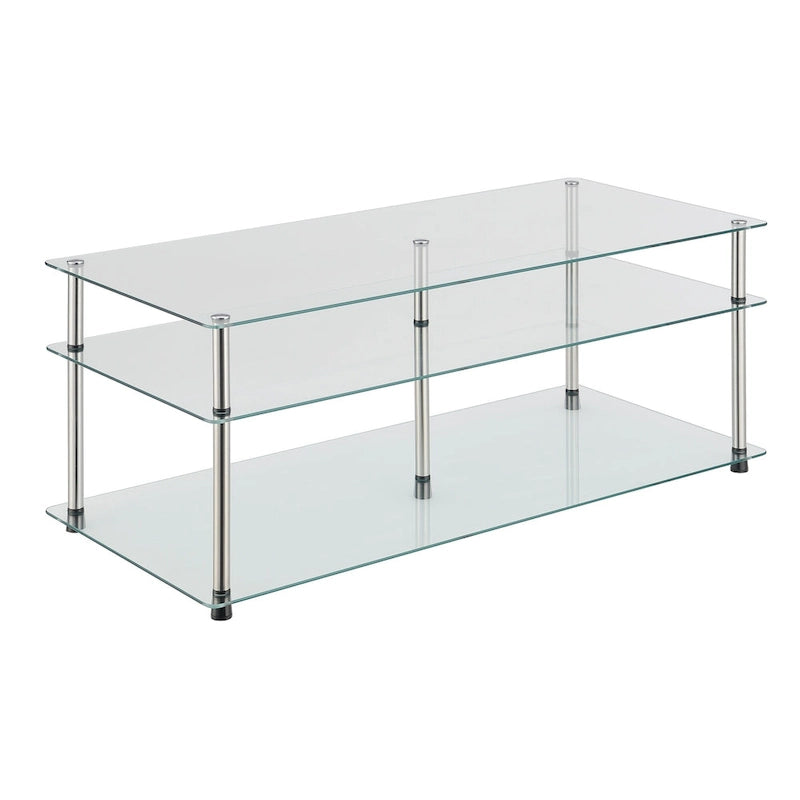 Table basse à 3 niveaux en verre Designs2Go Classic de Convenience Concepts