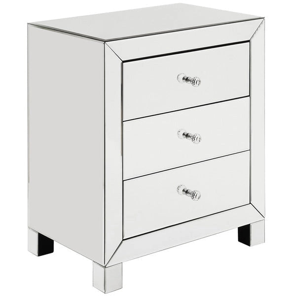 Table d'appoint à 3 tiroirs miroir Esmond par iNSPIRE Q Bold