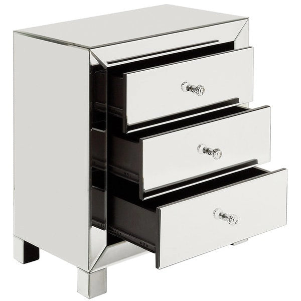 Table d'appoint à 3 tiroirs miroir Esmond par iNSPIRE Q Bold