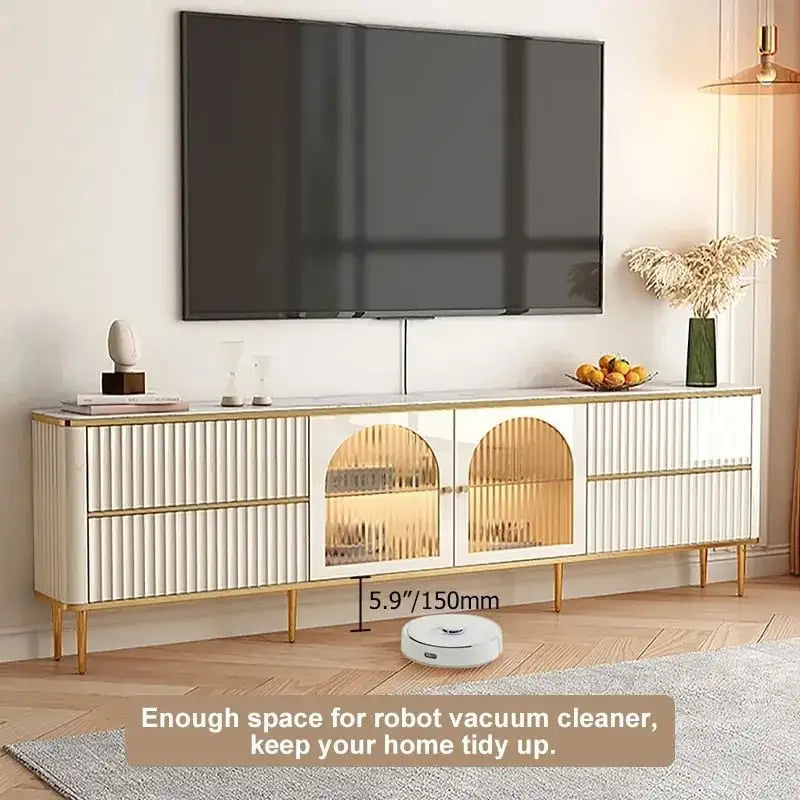 Meuble TV rectangulaire moderne de luxe léger JASIWAY