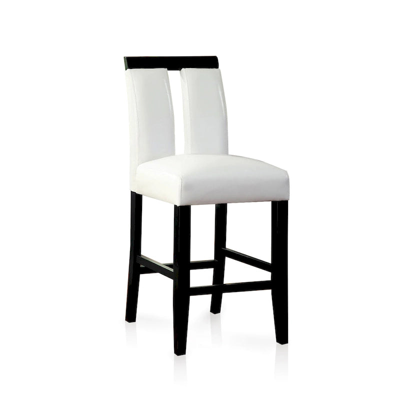 Ensemble de table à manger Blanton en bois massif noir contemporain 5 pièces à hauteur de comptoir avec LED de Furniture of America
