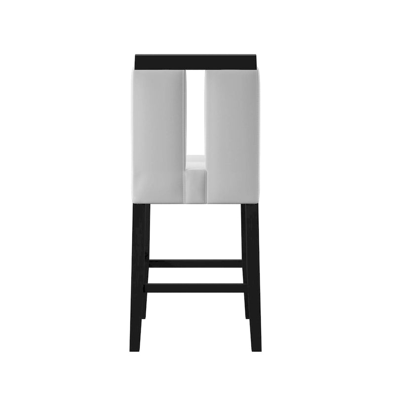 Ensemble de table à manger Blanton en bois massif noir contemporain 5 pièces à hauteur de comptoir avec LED de Furniture of America