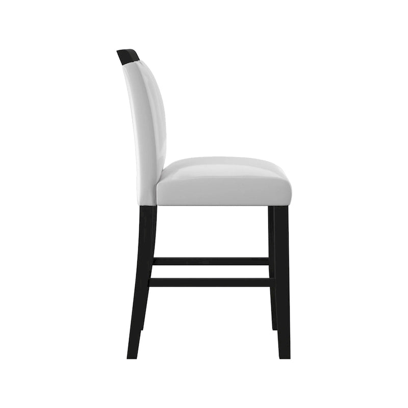 Ensemble de table à manger Blanton en bois massif noir contemporain 5 pièces à hauteur de comptoir avec LED de Furniture of America