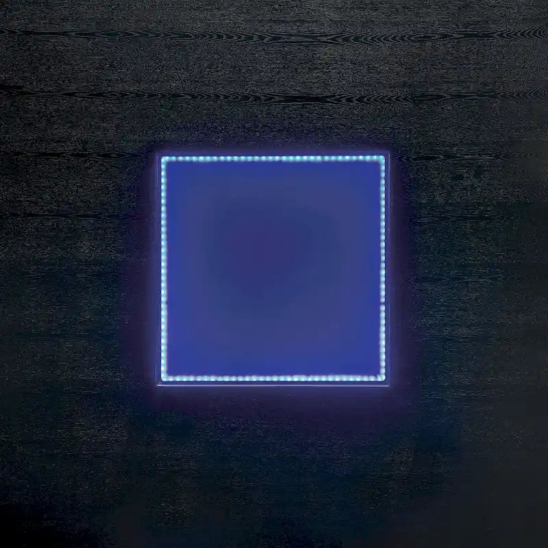 Ensemble de table à manger Blanton en bois massif noir contemporain 5 pièces à hauteur de comptoir avec LED de Furniture of America