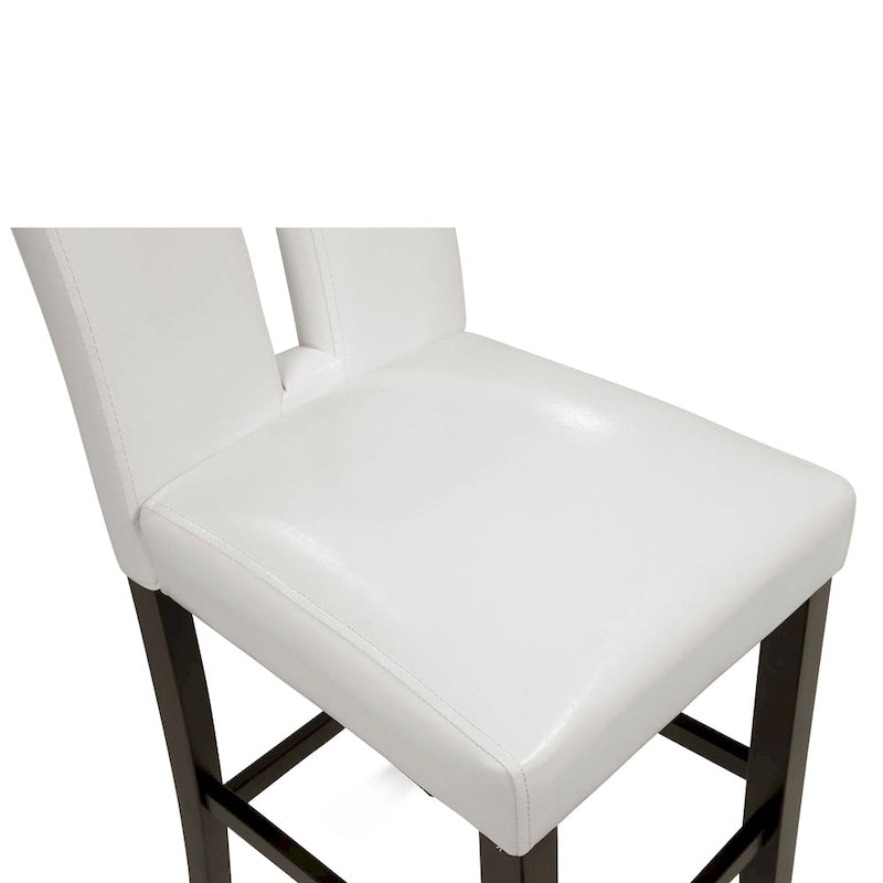 Ensemble de table à manger Blanton en bois massif noir contemporain 5 pièces à hauteur de comptoir avec LED de Furniture of America