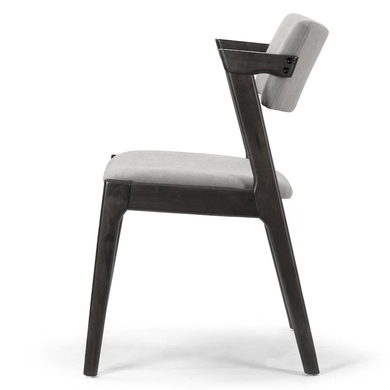 Lot de 2 fauteuils Auden rétro-modernes en bois noir