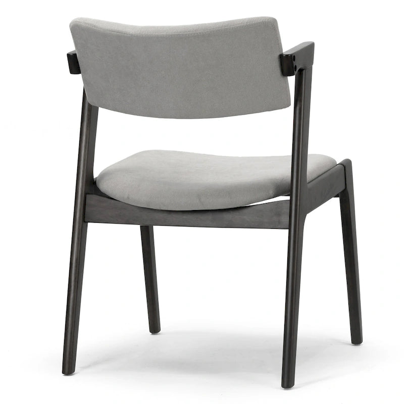 Lot de 2 fauteuils Auden rétro-modernes en bois noir