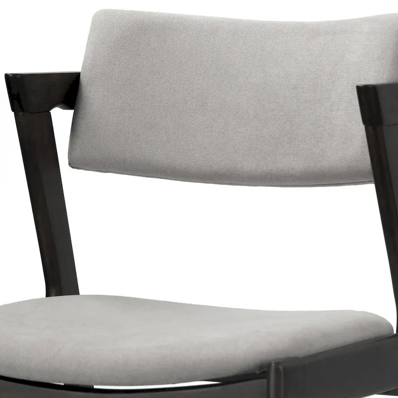 Lot de 2 fauteuils Auden rétro-modernes en bois noir