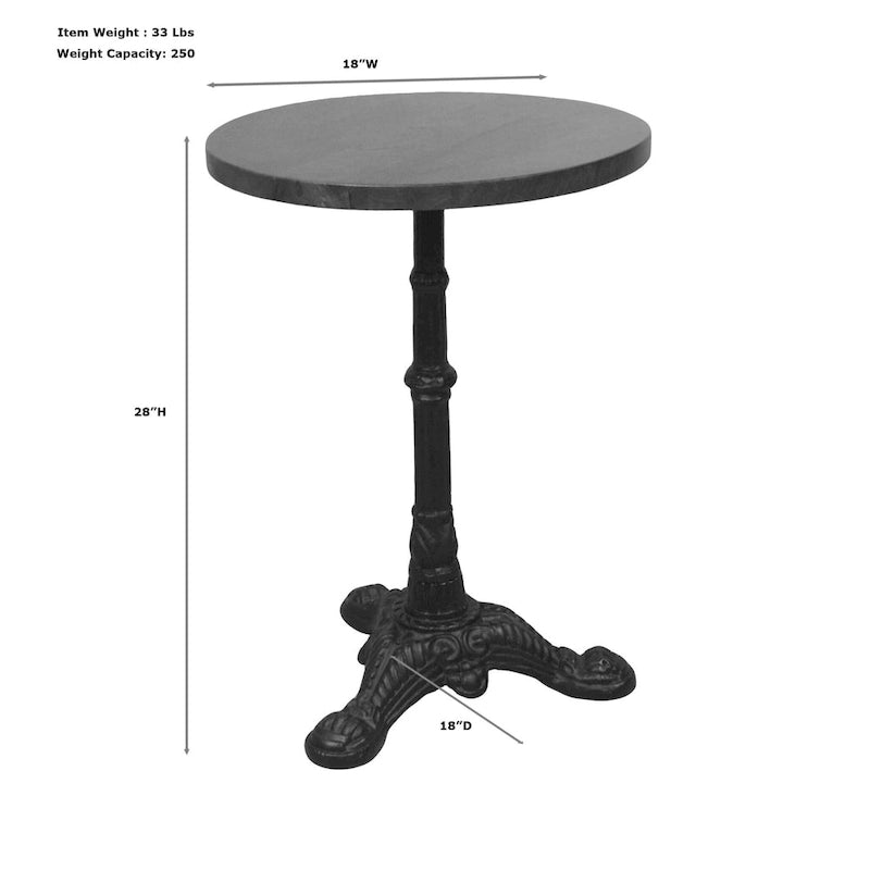 Table d'appoint Brera Carolina Living - Châtaignier/Noir